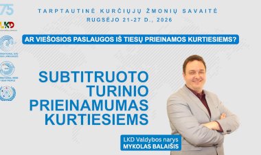 Subtitruoto turinio prieinamumas kurtiesiems