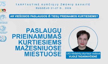 Paslaugų prieinamumas kurtiesiems mažesniuose miesteliuose