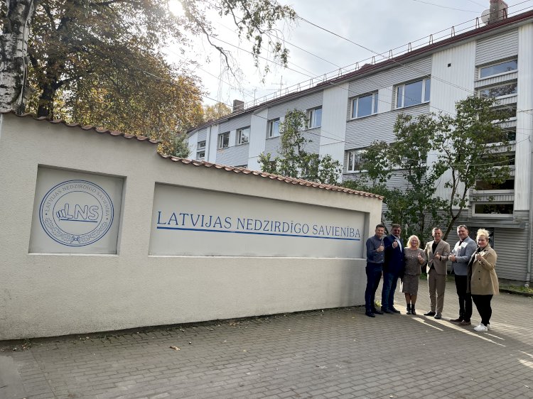 LKD vadovai apsilankė Latvijos kurčiųjų draugijoje